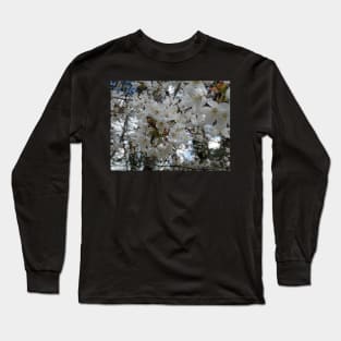 White flowers: Spring time - Flowers, sunshine, happiness and action Long Sleeve T-Shirt